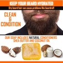 Tame the Wild Orange Walnut Beard Soap - Natural Beard Wash - Beard Shampoo & Conditioner - Mens Exfoliating Face & Body Scrub - Made of Shea Butter & Coconut Oil - 3 Pack Set of 5oz Bars TAME THE WILD MAKE YOUR BEARD BEHAVE