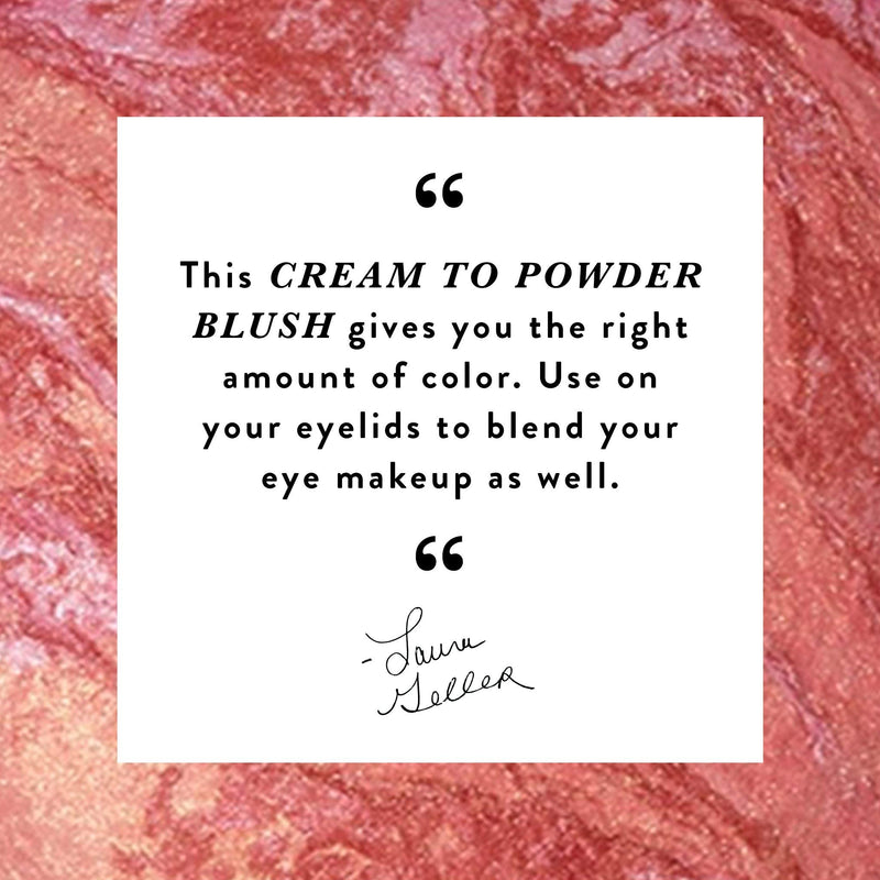 LAURA GELLER NEW YORK Baked Blush-n-Brighten Marbleized Blush - Pink Grapefruit Creamy Lightweight Satin Finish LAURA GELLER NEW YORK