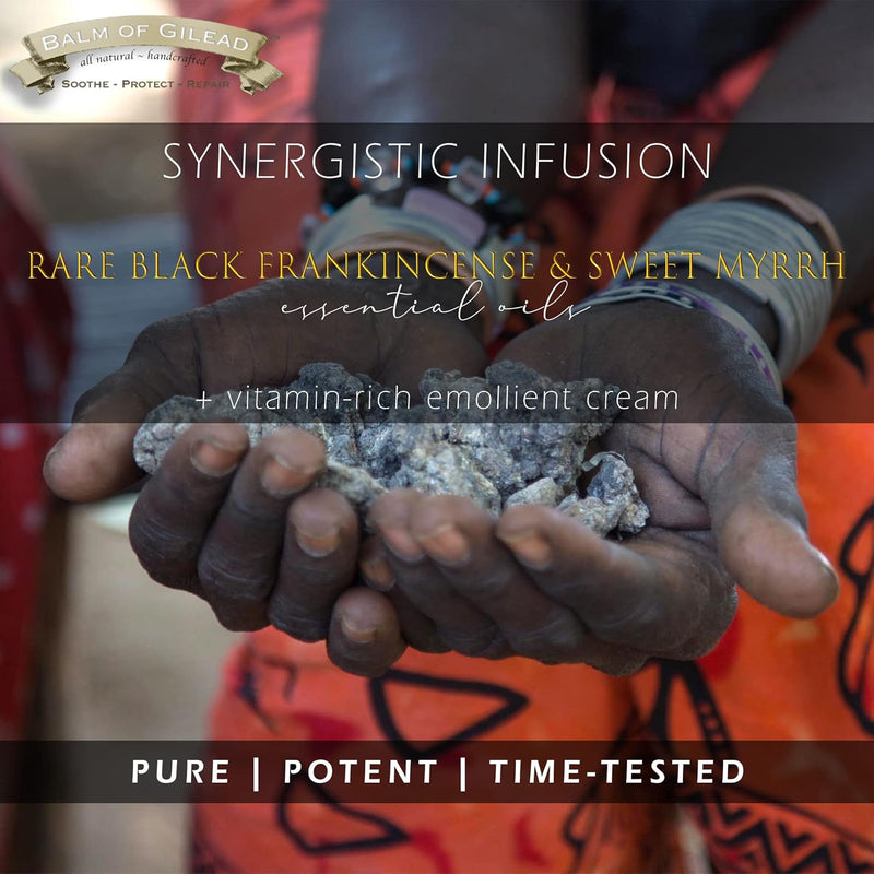 BALM OF GILEAD Foot Healing Cream – Frankincense & Sweet Myrrh Moisturizer for Sensitive Skin - Relieving Foot Therapy & Diabetic Skin Healing - Deeply Nourishing & Synergistic Cream Infinity Warehouse