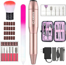 AIRSEE Portable Electric Nail Drill Professional Efile Kit for Acrylic, Gel Nails, Polishing Shape Tools (Gold) AIRSEE