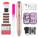 AIRSEE Portable Electric Nail Drill Professional Efile Kit for Acrylic, Gel Nails, Polishing Shape Tools (Gold) AIRSEE