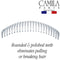 Camila Paris CP2911 French Side Combs Large 2 Pack Curved, Clear Flexible Durable Cellulose Hair Combs, Strong Hold Grip Hair Clips for Women, No Slip Styling Girls Hair Accessories, Made in France Camila Store