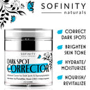 Dark Spot Remover for Face - Dark Spot Corrector for Face Body - Hyperpigmentation Treatment – Crema Para las Manchas de la Cara - w/ Fision® ActiveWhite, Arbutin, Niacinamide, Vitamin C – by Sofinity Sofinity Naturals