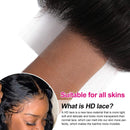 UNice Hair HD Lace Closure 5x5 Invisible Knots Lace Closure with 3 Bundles, Brazilian Body Wave 100% Human Hair with Transparent Lace Closure Natural Color (20 20 20+18inch) UNICE Store
