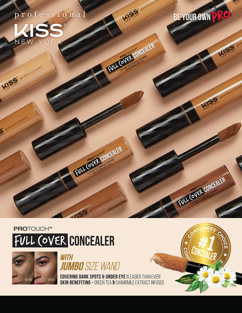 Kiss New York Professional ProTouch Full Cover Concealer 12mL (0.40 US fl. oz.) - (Deep Honey) kiss new york
