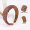 SP SOPHIA COLLECTION Women's Sparkling Crystal Padded Rhinestone Wide Bejeweled Hair Headband Party Hairband Hair Accessories Brown Iridescent SP Sophia Collection