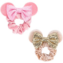 DRESHOW Mouse Ears Sequin Bow Velvet Scrunchies Elastic Hair Tie Ponytail Holder Hair Accessories DRESHOW