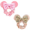 DRESHOW Mouse Ears Sequin Bow Velvet Scrunchies Elastic Hair Tie Ponytail Holder Hair Accessories DRESHOW