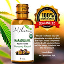 Premium Organic Maracuja Oil 100% Pure Virgin Passion Fruit Oil, 1 fl. oz Cold-Pressed Extracted Aceite de Marula Unrefined MILANIA