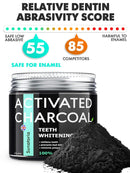 Activated Charcoal Teeth Whitening Powder – Coconut Teeth Whitener – Effective Remover Tooth Stains for a Healthier Whiter Smile - Product of UK by Sunatoria - Improved Formula - Charcoal Teeth White SUNATORIA