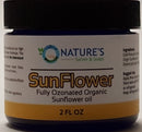 Nature's Salves and Soaps 100% Fully Ozonated Unrefined Organic Sunflower Oil - 2 Oz - * Glass Jar * Nature's Salves and Soaps
