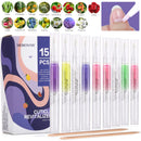 Morovan 15PCS Nail Cuticle Oil Pen for Nail Nail Treatment Care with Natural Ingredients Nail Softener and Strengthener for Damaged Nails Repair 5ML/bottle (15PCS) Morovan