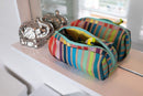 KAVU Pixie Pouch Accessory Travel Toiletry and Makeup Bag - Summer Stripe KAVU