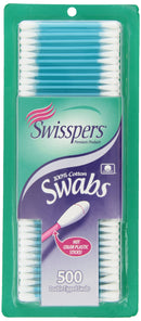 Swisspers Hot Colored Swab-500 ct (Color May Vary) Swisspers