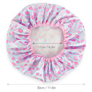 Shower Caps for Women 3 Pack in Different Designs - Large Opening for Short and Long Hair - Reusable Bath Hair Cap for Ladies, Men and Kids UB-STORE