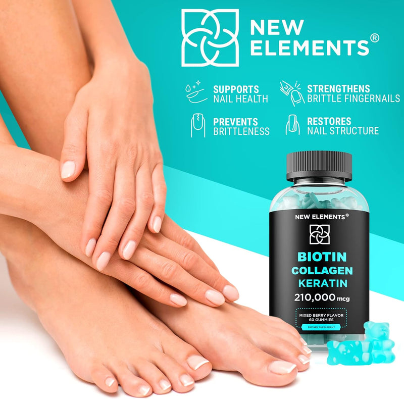 Biotin Gummies with Keratin & Collagen Peptides - Advanced Supplement for Hair Growth Treatment for Men & Women Hair Skin and Nails Vitamins – Biotin 10000mcg | Keratin 100000mcg | Collagen 100000mcg Infinity Warehouse