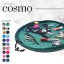 Lay-n-Go Cosmo Drawstring Makeup Organizer Cosmetic & Toiletry Bag for Travel, and Daily Use with a Durable Patented Design, 20 inch, Evergeen Lay-n-Go