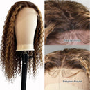 ISEE Hair Transparent Lace Front Wigs Human Hair Deep Wave Wigs 150% Density 13X4 Lace Frontal Human Hair Wigs for Black Women Pre Plucked with Baby Hair (18 Inches, Honey Blonde Highlights) ISEE