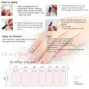 Nanosase Nail Stickers Art, Stylish Nail Polish Strips with Extra Replacement Nail Decals. Set of 2 (K05 Winter Bath) nanosase