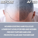 Foli-tonic DHT Blocker & Hair Loss Supplement - Hair Thinning Treatment & Promotes Healthy Thicker Hair Growth - with Saw Palmetto & Biotin for Men & Women - 60 Vegan Capsules Herbtonics