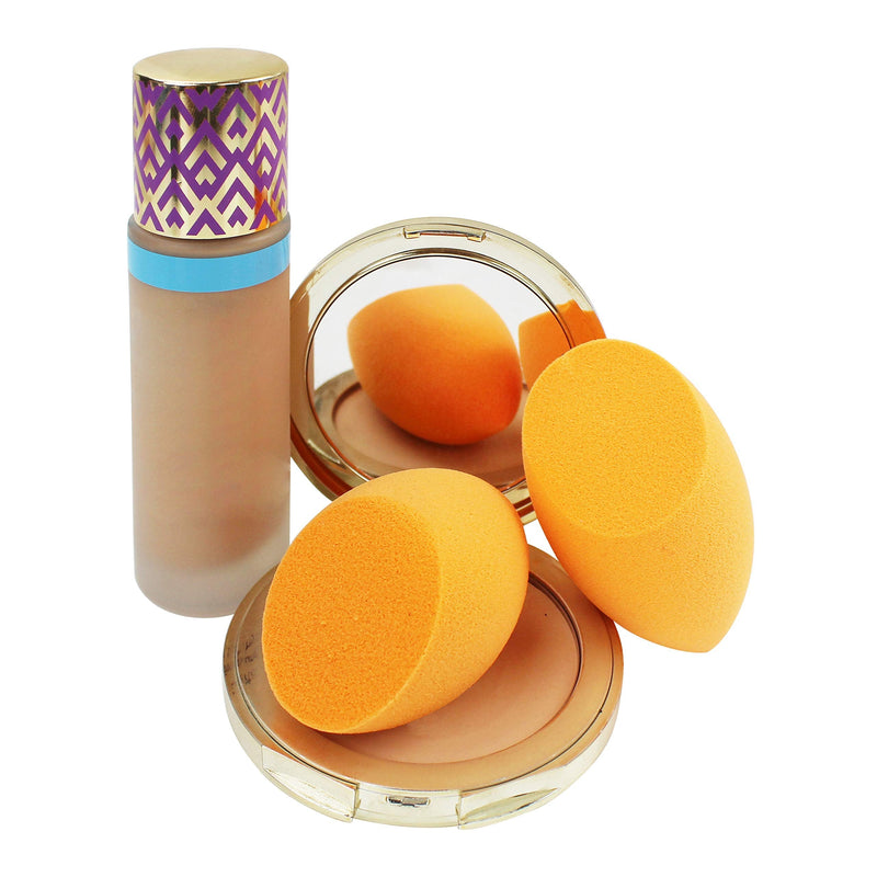 Real Techniques Miracle Complexion Sponge Makeup Blender, For Makeup and Foundation Blending, Set of 2 Beauty Sponges Real Techniques