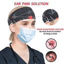 Headbands with Button for Mask, Wide Nurses Headbands Non Slip Elastic Ear Protection for Women Men Doctors Sweatband Head Wrap ABAMERICA
