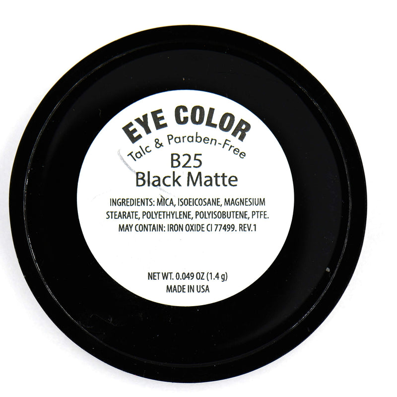 Black Matte Opaque Smokey Eye Onyx Midnight Zero Jet Black Pressed Powder Eye Shadow Eyeshadow Talc & Paraben Free Vegan No Animal Testing & Cruelty Free Pure Ziva