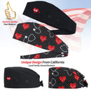 ABAMERICA Working Caps with Button and Sweatband, Adjustable Working Hats for Women Men, One Size ABAMERICA
