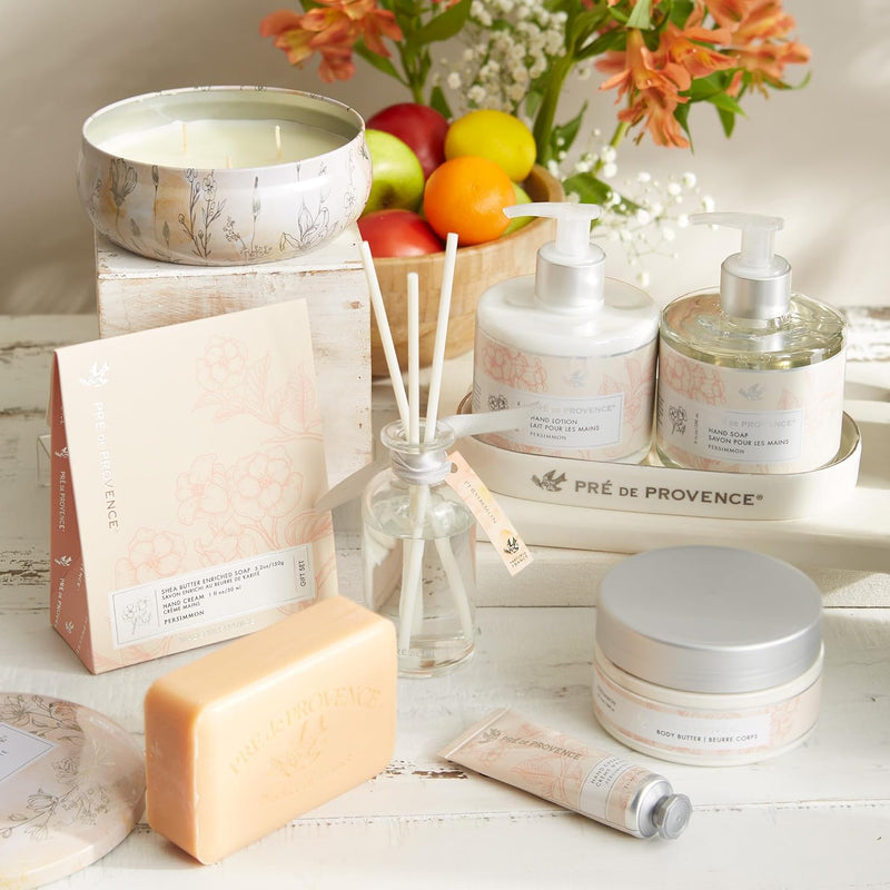 Pre de Provence Gift Set Includes 150 Gram Soap Bar & 1 fl oz Hand Cream |Made in France | Infused with Shea Butter, Persimmon Infinity Warehouse