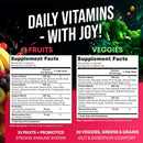 Fruits and Veggies Supplement - High Fiber Supplement for Immunity, Gut & Energy - Super Reds & Super Greens Supplements with Marshmallow Root - 240 Reds and Super Greens Powder Superfood Capsules Infinity Warehouse
