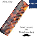 Giorgio G27 Handmade All Fine Tooth Pocket Comb, Hair Comb Straightener for Everyday Grooming Styling Hair, Mustache and Beard for Men Women and Kids, Use Dry or with Balms, Saw Cut and Polished GIORGIO
