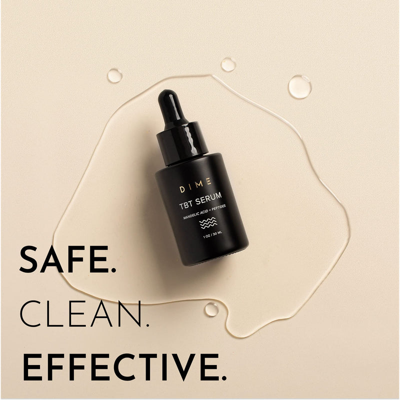 DIME Beauty TBT Anti Aging Facial Serum with Resveratrol, Mandelic Acid and Niacinamide Decrease Fine Lines, Helps Skin Tighten and Hide Wrinkles, Dark Spots and Crows Feet, 1 Count Dime