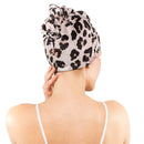 Kitsch Microfiber Hair Towel Wrap for Women, Hair Turban for Drying Wet Hair, Easy Twist Hair Towels, Super Absorbent and Ultra Soft Microfiber Towel, Hair Wrap, After Spa Hair Towel (Leopard) Kitsch