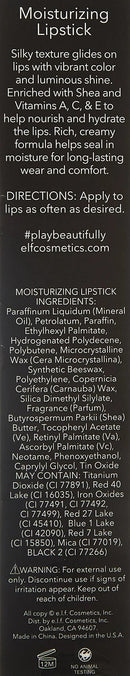 e.l.f. Moisturizing Lipstick, Vibrant Color & Luminous Shine, Bordeaux Beauty, 0.11 Ounce e.l.f.