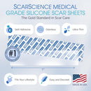 Medical Grade Silicone Scar Sheets - 7" Reusable Water-Resistant Silicone Tape for Scars - Clear Breathable Tape for C-Section, Tummy Tuck, Surgical Scars, and Keloids - 4-Pack Infinity Warehouse
