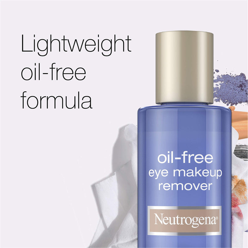 Neutrogena Gentle Oil-Free Eye Makeup Remover & Cleanser for Sensitive Eyes, Non-Greasy Makeup Remover, Removes Waterproof Mascara, Dermatologist & Ophthalmologist Tested, 3 x 5.5 fl. oz Neutrogena
