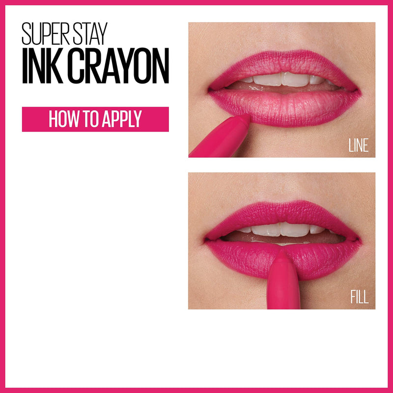 Maybelline SuperStay Ink Crayon Matte Longwear Lipstick With Built-in Sharpener, Speak Your Mind, 0.04 Ounce Maybelline New York