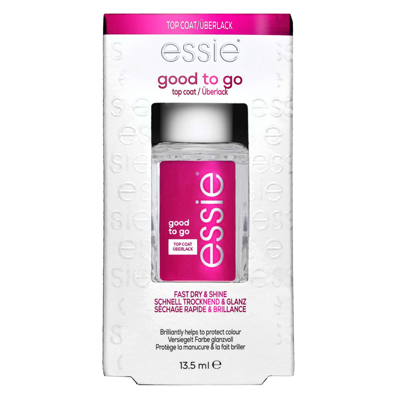 essie Good to Go Top Coat, Fast Dry + Shine Nail Polish, 0.46 Ounces (Packaging May Vary) essie