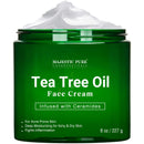 Tea Tree Oil Face Cream by Majestic Pure - Therapeutic Grade, Acne Scar Remover and Pimple Cream, Infused with Ceramides, Fights Acne and Soothes Acne Scars, Face Moisturizer, 8 oz MAJESTIC PURE