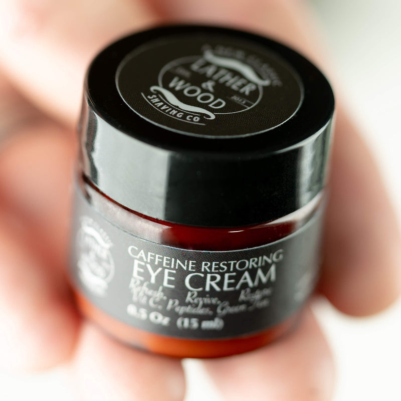 Caffeine Restoring Eye Cream For Men - 'The Tiny Jar that Packs a Punch' Mens Eye Cream 15ml Lather & Wood Shaving Co