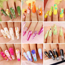 12 Sheets Nail Art Sticker 3D Self-Adhesive, Teenitor Nail Art Decoration with 5 Boxes Holographic Nail Art Glitter Flakes Butterfly Heart Star Maple Leaf Nail Sequins and Nail Art Flower Slices Teenitor