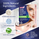 7 Piece V Line Shaping Face Masks – Lifting Hydrogel Collagen Mask with Aloe Vera – Anti-Aging and Anti-Wrinkle Band - Double Chin Reducer Strap - Contouring, Slimming and Firming Face Lift Sheet Stylia Store