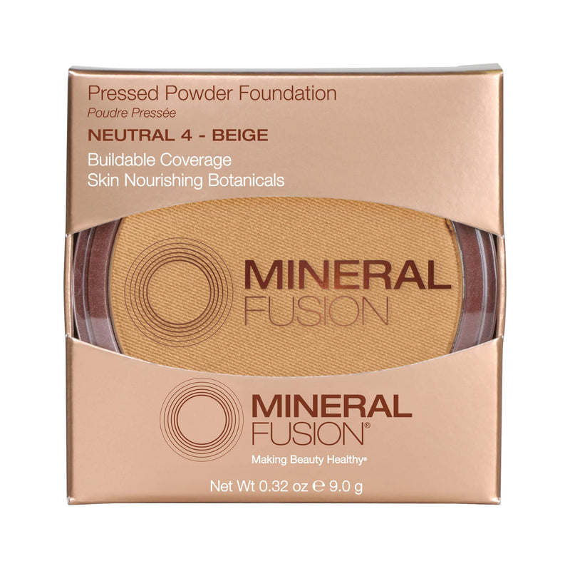 Mineral Fusion Pressed Powder Foundation, Neutral 4, 0.32 Ounce Mineral Fusion