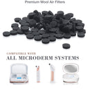 Trophy Skin Replacement Filters - High Quality Round Wool Air Filter for All Trophy Skin Microdermabrasion Machines - Helps with Face Exfoliation, Fine Lines, Wrinkles, and Blemishes - 100 Count Per Pack Trophy Skin