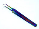Heavy Duty Stainless Steel 3D 5D 6D Volume Eyelash Extension Tweezers Fine Point (A2ZSCILAB) (Right Angled 90 Degree Plasma Coated) A2ZSCILAB