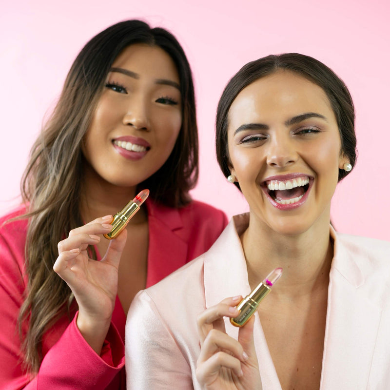 Winky Lux Flower Balm, Vegan Lip Balm and Lip Stain, pH Color Changing Lipstick, Vanilla Scented Pink Lip Tint with Real Chrysanthemum, Natural Lip Balm (Pink Flower) Winky Lux