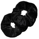 Kenz Laurenz Scrunchies for Hair - 2 Velvet Hair Ties for Women Girls Hair Elastics Ponytail Holder Scrunchy Girl Accessories Elastic Hair Bands Scrunchie Pack (Black) Kenz Laurenz