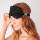 Kitsch Satin Sleep Eye Mask for Women, Sleeping Eye Mask, Satin Sleep Mask for Women, Softer Than Silk, Satin Eye Mask, Adjustable Eye Mask for Sleeping, Satin Blindfold (Black) Kitsch