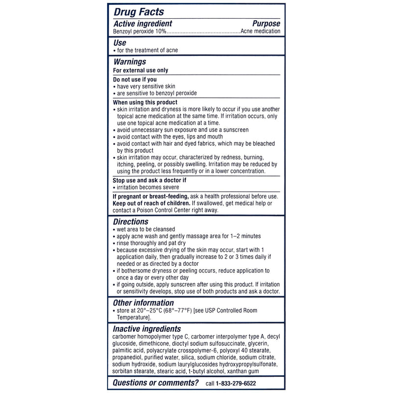 PanOxyl Acne Foaming Wash Benzoyl Peroxide 10% Maximum Strength Antimicrobial, 5.5 Oz PanOxyl