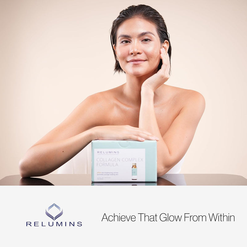 Relumins Advance Rejuvenating Collagen Beauty Drink with Glutathione, Hyaluronic, CoQ10, EGCG, Resveratrol & More - Fight Signs of Aging with All-Natural Ingredients - Apple Flavor- Ten 50mL Drinks Infinity Warehouse